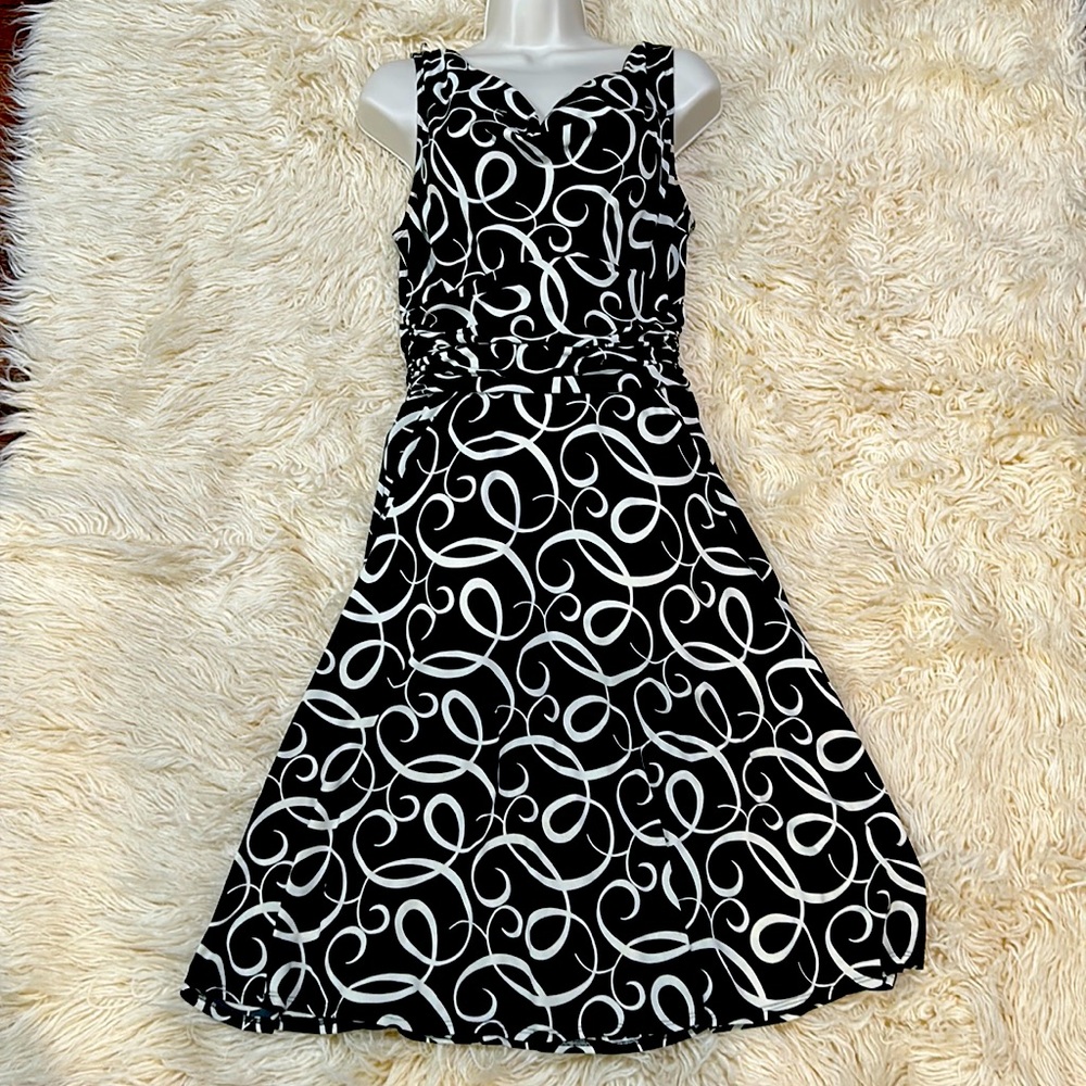 Black & Cream cocktail dress